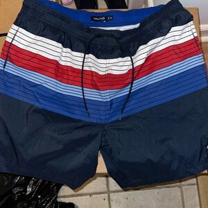 Men’s Nautica blue striped swimsuit XXL